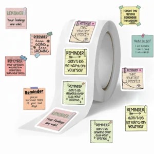500-Piece Reminder Phrase Sticker Roll